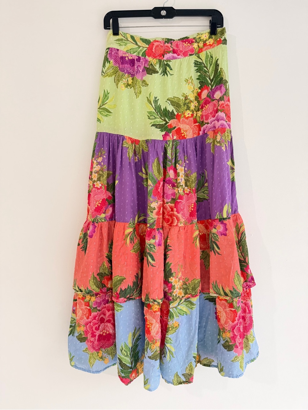 Farm Rio x Anthropologie Tiered Floral Maxi Skirt size Medium 57129 - Picture 4 of 13